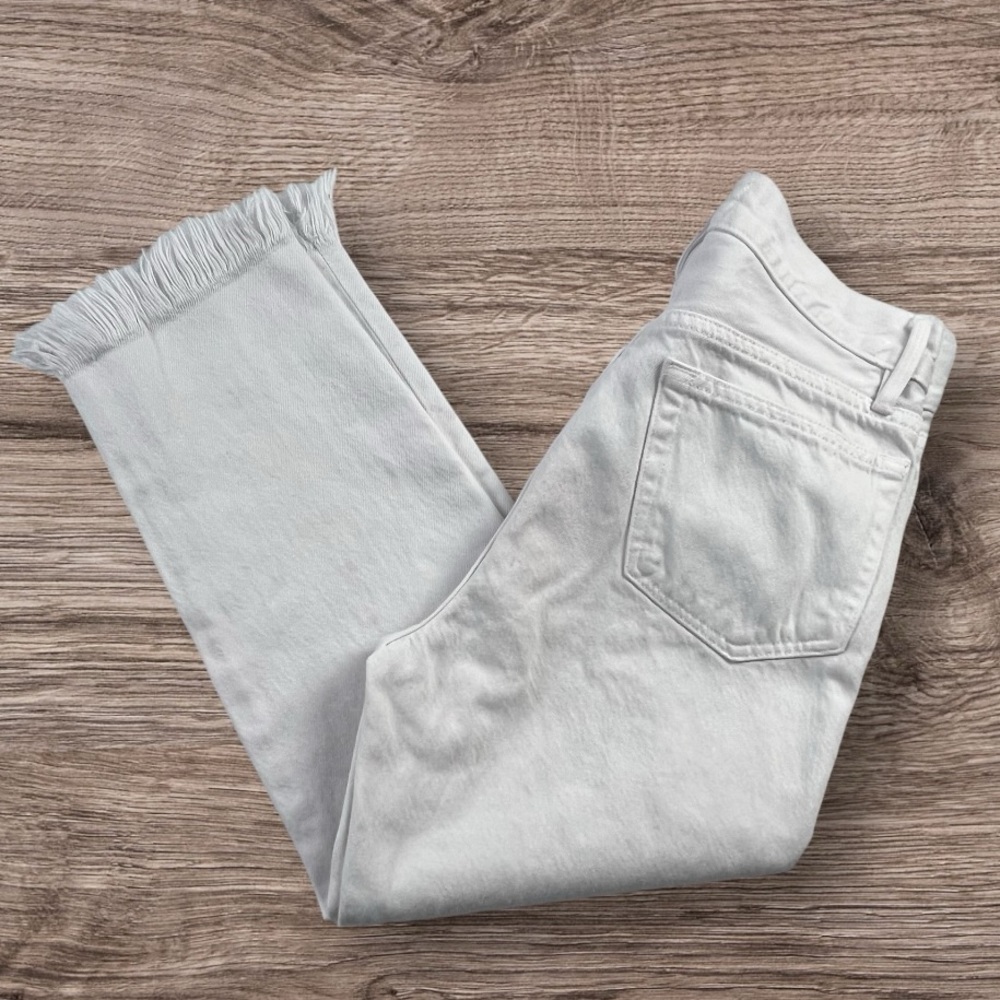 Frame Denim Le Stevie Crop Shredded Raw Hem Jeans Sz: 24 - Picture 8 of 14